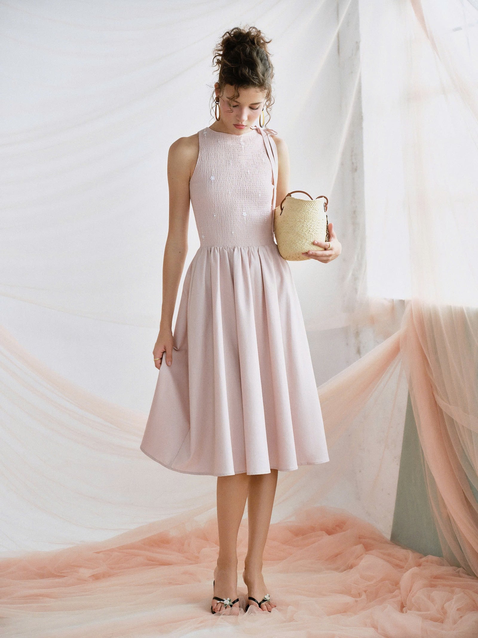 dusty pink dress singapore Foldover Collar Shift Dress - Dusty Pink | Ladies Fashion Online Singapore