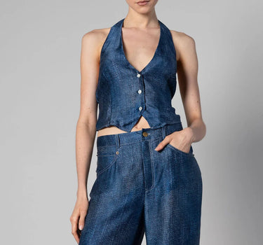 Soft Tailoring Silk Waist Coat Halter
