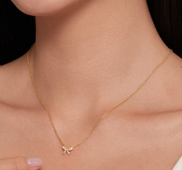 Belle Sparkle Bow Necklace