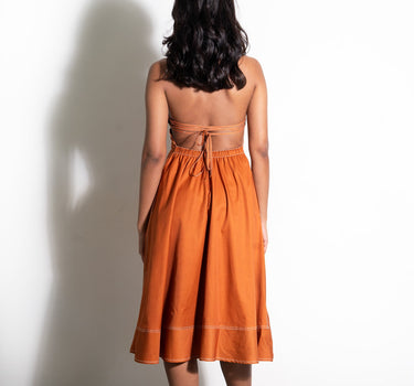 Burnt Orange Collar Dress