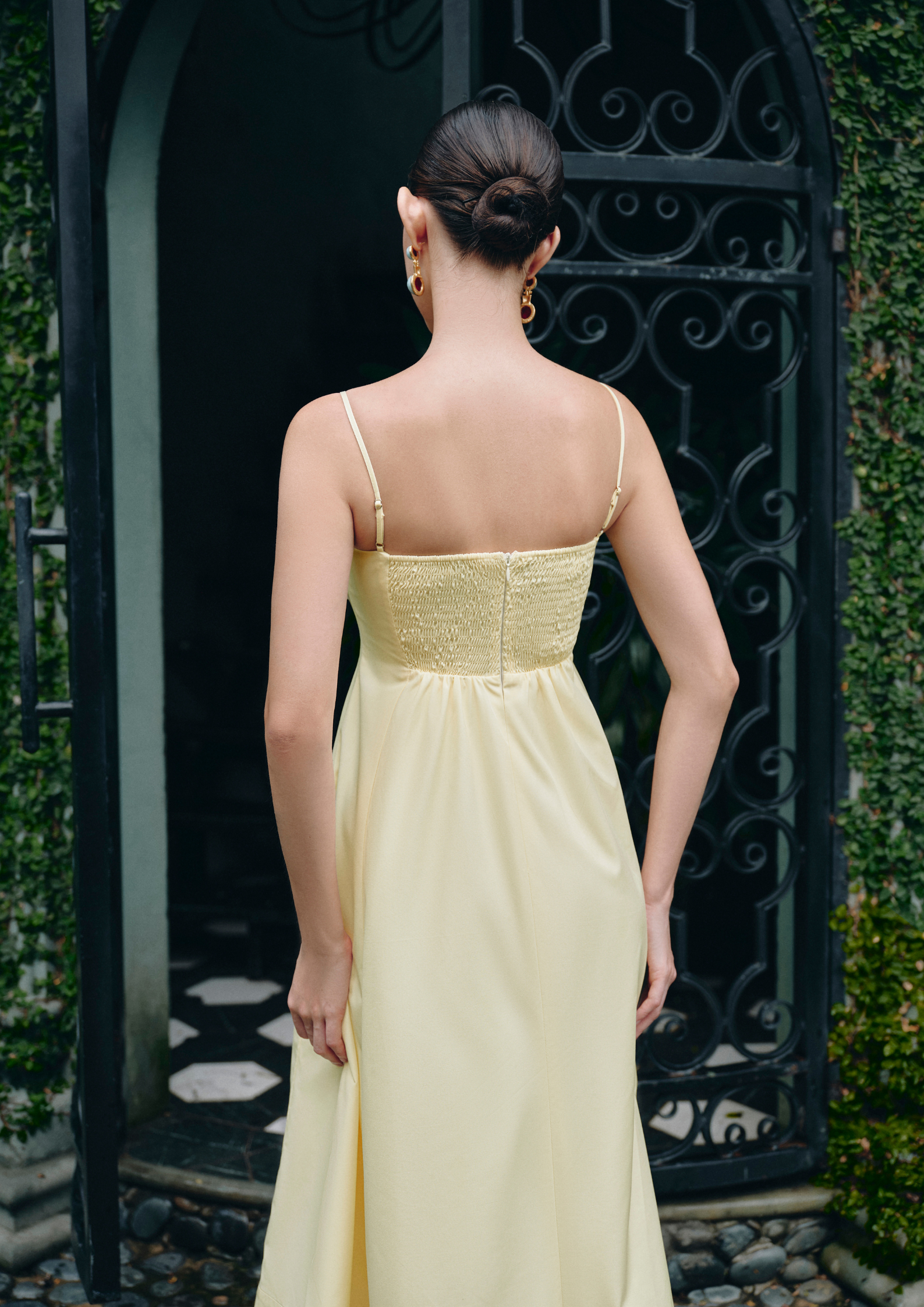 Hand-Appliqu Floral Maxi Dress - Butter Yellow shopwithlovesg Hand-Appliqu Floral Maxi Dress - Butter Yellow shopwithlovesg