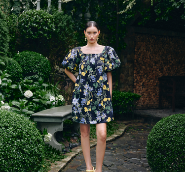 Signature Floral Edition Mini Dress - Black Floral