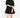 Bubble Hem Shirt Dress - Black