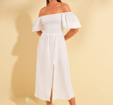 Cera Linen Midi Dress