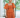Hand-Pleated Puff Sleeve Mini Dress - Orange