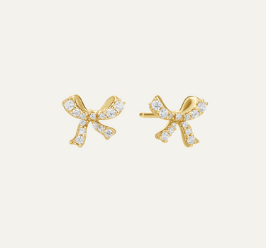 Ribbon Bow Sparkle Studs