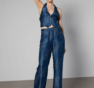 Soft Tailoring Silk Waist Coat Halter