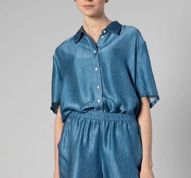 Daily Silk Shorts Denim