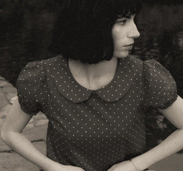 Apple Pie Cotton Top - Dotted Red