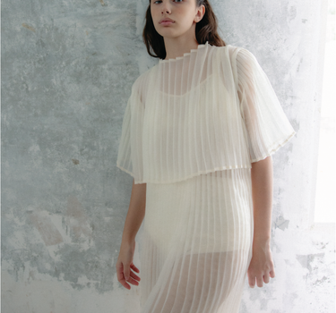 Organdy Pleated Top