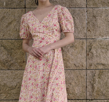 Dessert Over Tea II Cotton Dress in Rosy Afters