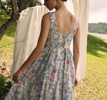 Backyard Cotton Dress in Cheery Dawn