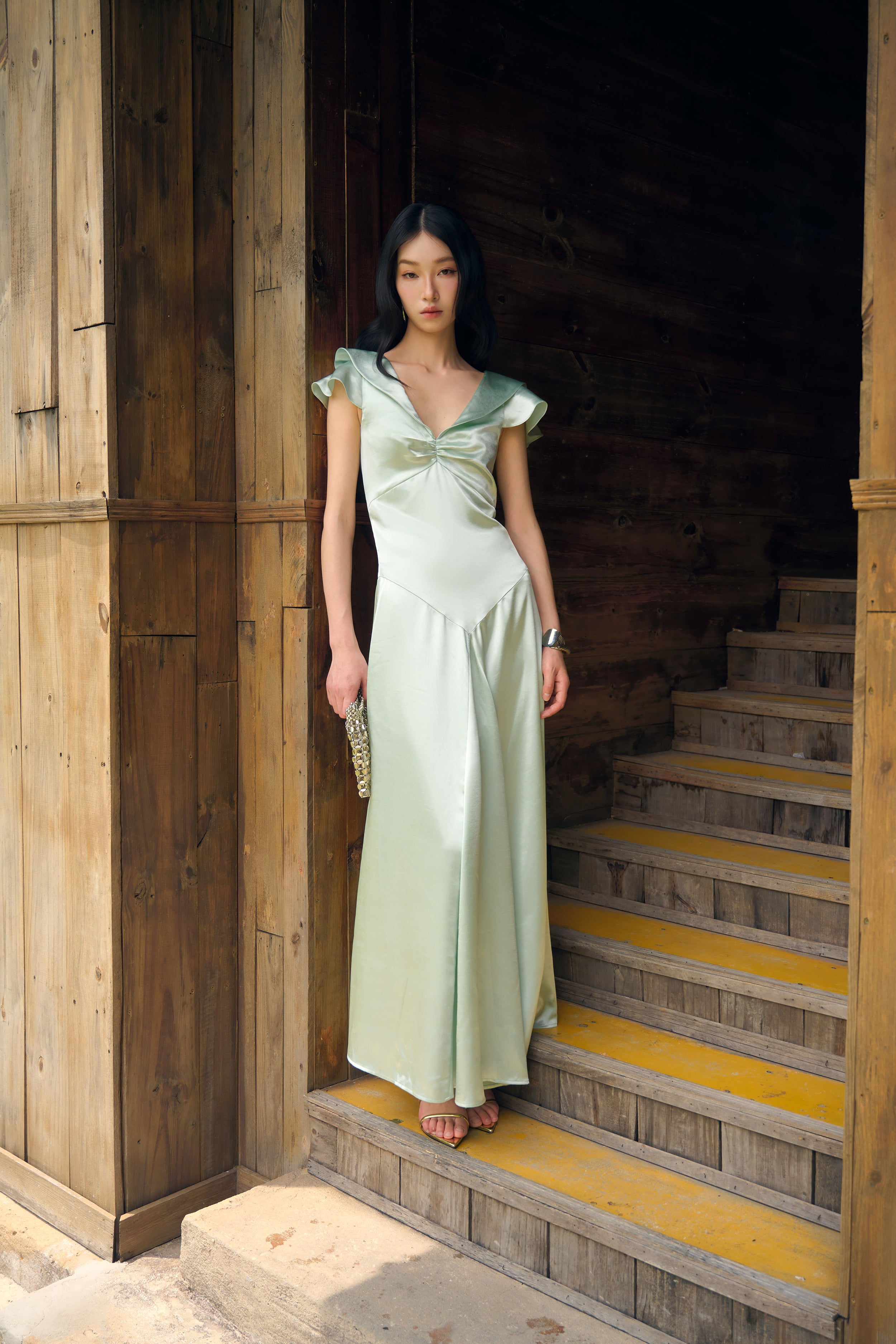 silk dress singapore A deep navy silk dress designed to flatter your figure and make you feel confident, which is perfect for dinners, events, or everyday elegance Item Featured: Nomi Dress Available in Dark