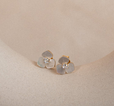 Opalescent Shell Petal Studs