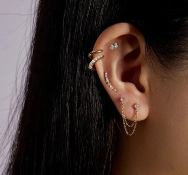 Mini Marquise Fan Studs