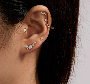 Mini Shining Marquise Studs