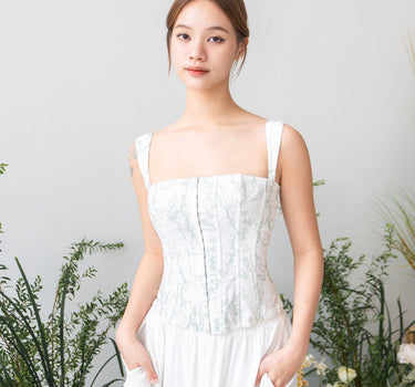 Odette Corset in Enchanted Green