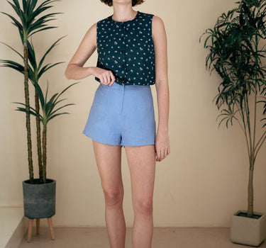 Favourite Linen Shorts - Periwinkle Blue