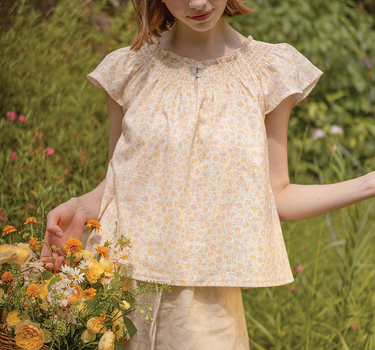 Hana Gathered Neck Blouse