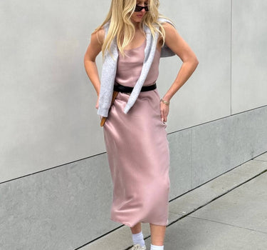 Harlow Scoop Dress | Antique Rose