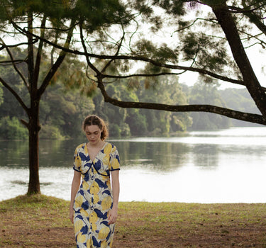 Honey, Honey Cotton Dress in Fresh Lemons