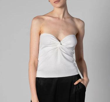 Silk Knit Bandeau Top