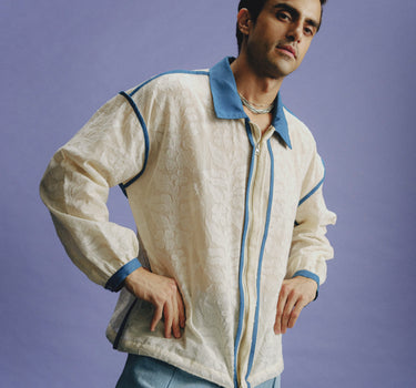 Denim Highlighted Jacquard Jacket