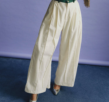 Ivory Tuck Pants