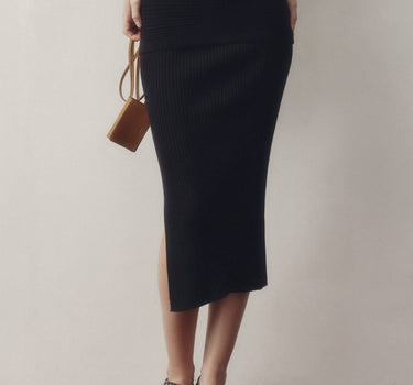 Seamless Knit Column Skirt