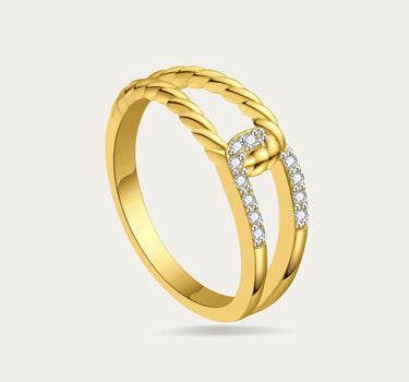 Daisy Gold Chain Ring
