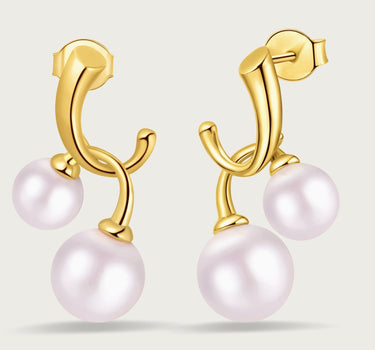 Serene Knot Pearl Earrings