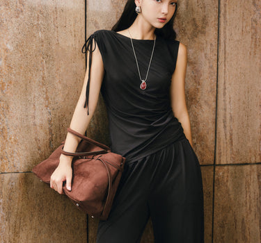 UPF50+ Stretchcosy Jersey Tie-String Top