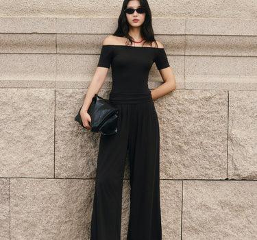 UPF50+ Stretchcosy Jersey Wide Leg Pants