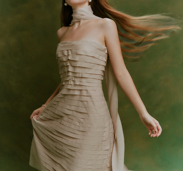 Christine Beige Dress