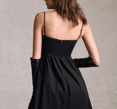 Hand-Appliqué Floral Maxi Dress - Black