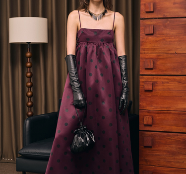 Polka Dot Strappy Midi Dress