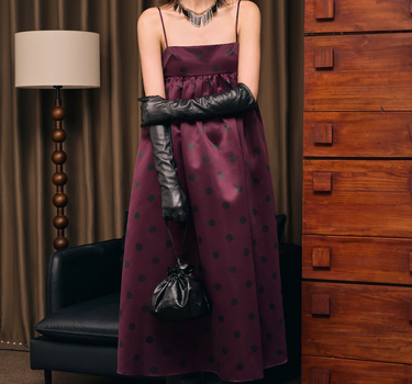 Polka Dot Strappy Midi Dress