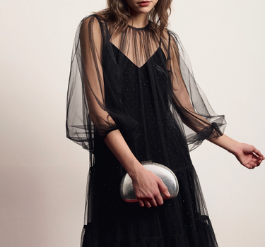 Rhinestone Tulle Double Dress