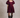 Polka Dot Mini Dress - Plum Red
