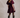 Polka Dot Mini Dress - Plum Red