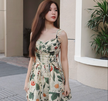 Mare Linen Mini Dress - Floral