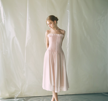 Plumy Dress in Pink