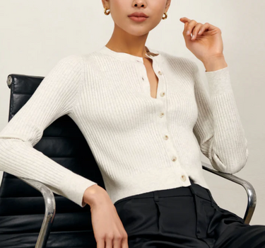 Hayley Slim Ribbed Cardigan