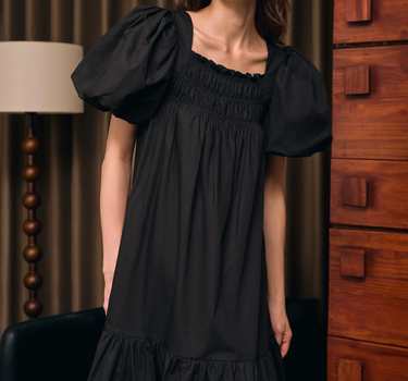 Lace-Trimmed Signature Midi Dress