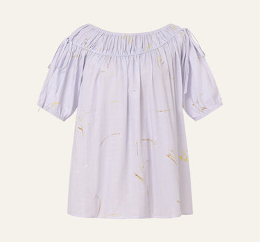 Elastic Neckline Multiway Artwear Top