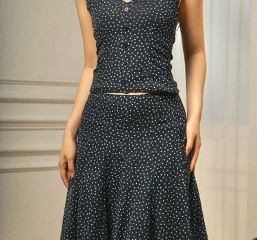 Alva Polka Dot Midi Skirt