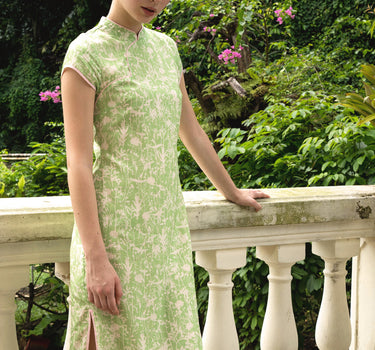 That's Amore Cotton Cheongsam - Greenery