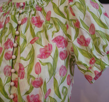 The Look Of Love Cotton Dress in Pink Tulips