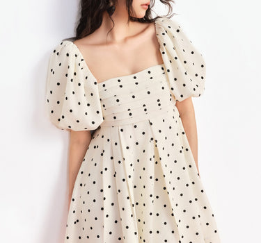 Polka Dot Bubble Mini Dress