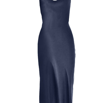 Silhouette Silk Dress | French Navy